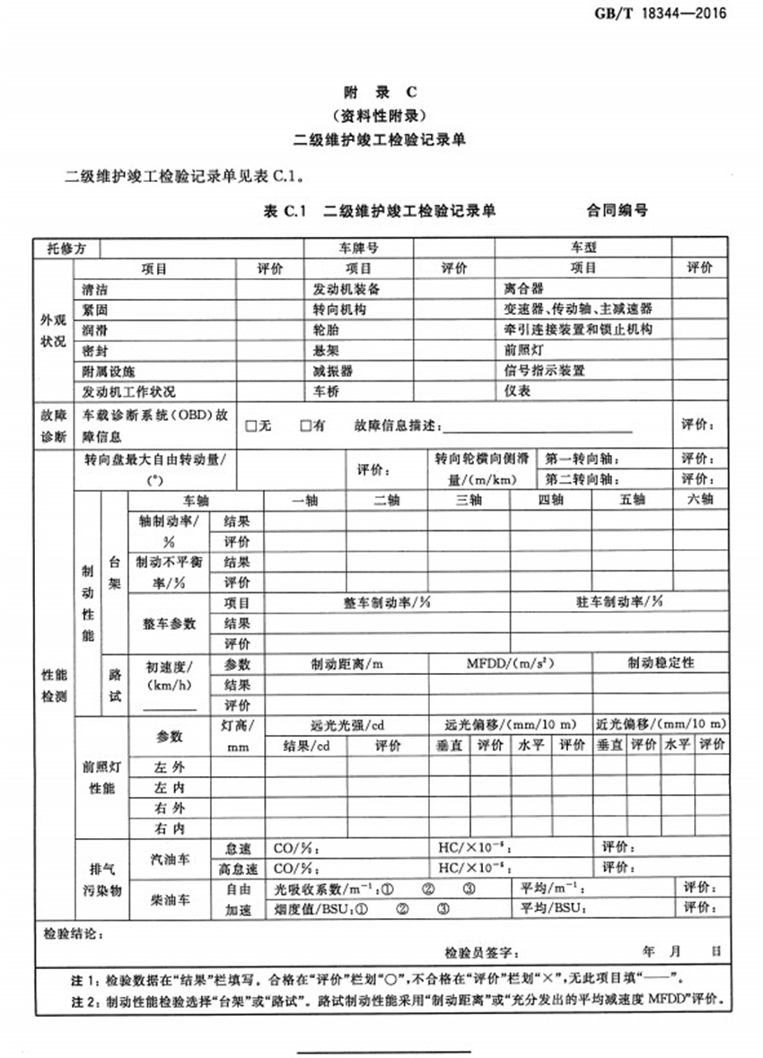 NB系列二级维护竣工检测线